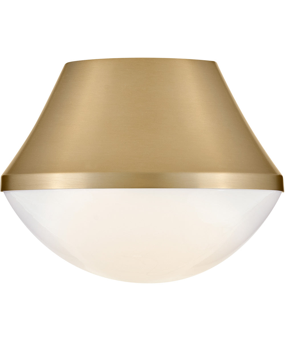 Haddie 1-Light Small Flush Mount in Lacquered Brass