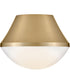 Haddie 1-Light Small Flush Mount in Lacquered Brass