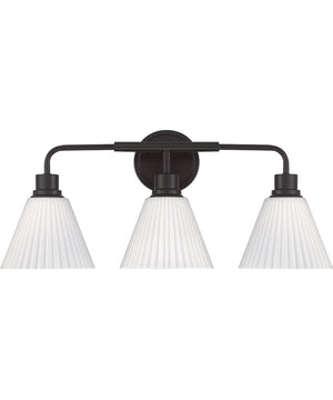 Pleated II 3-Light Lighting Flat Black