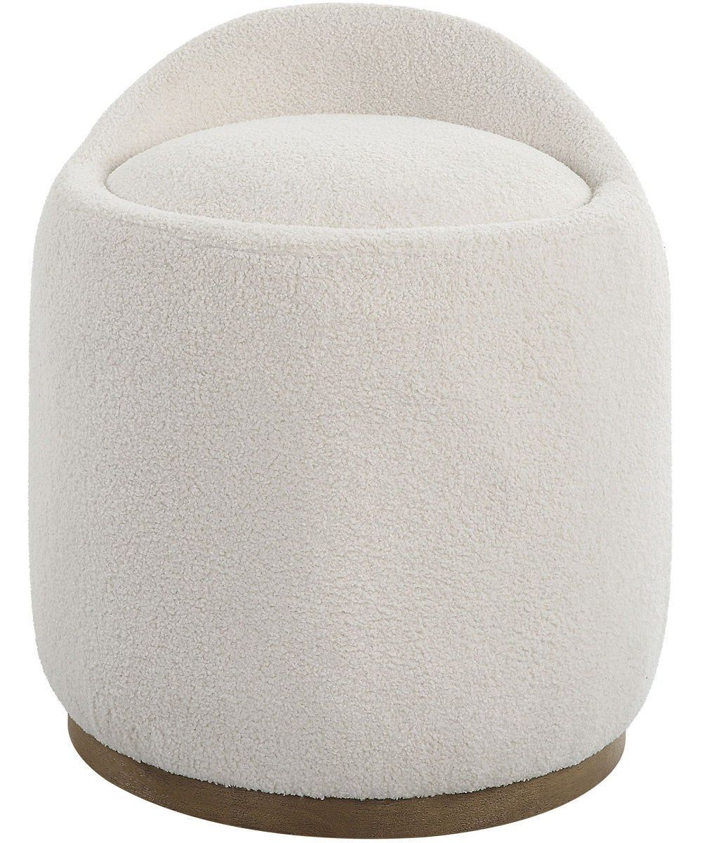 Swirl Swivel Sheepskin Ottoman