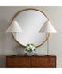 Set of 2 Table Lamps with Coolie Shades in Antique Brass
