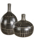 Graphite Stride Geometric Vases Set of 2