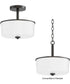 Fuller 2-Light Semi Flush/Pendant Convertible Black