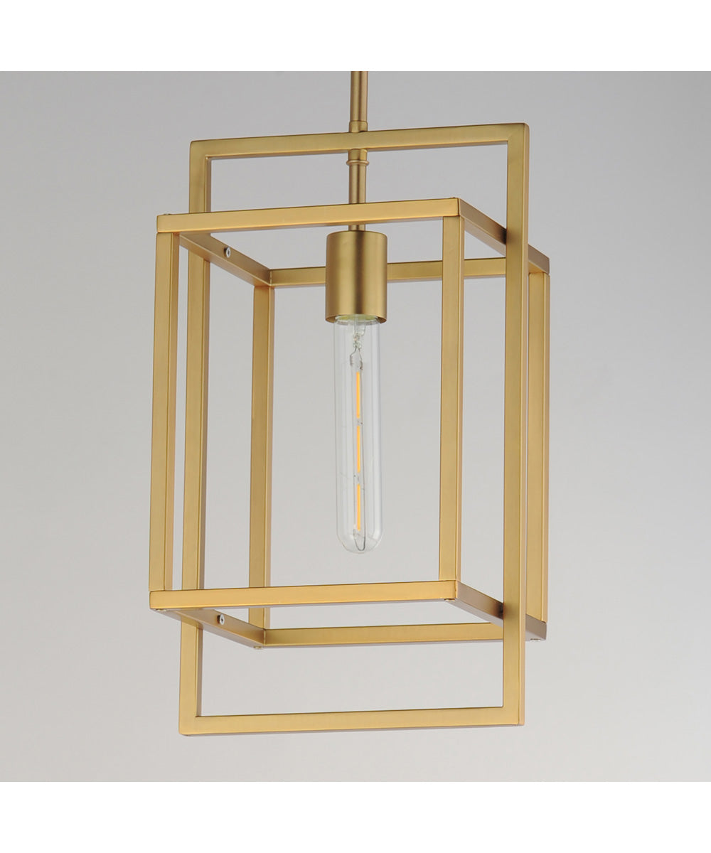 Gridline Single Pendant Natural Aged Brass