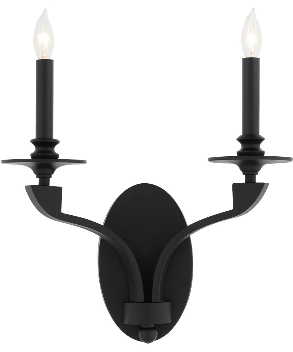 Chantelle 2-light Sconce Matte Black