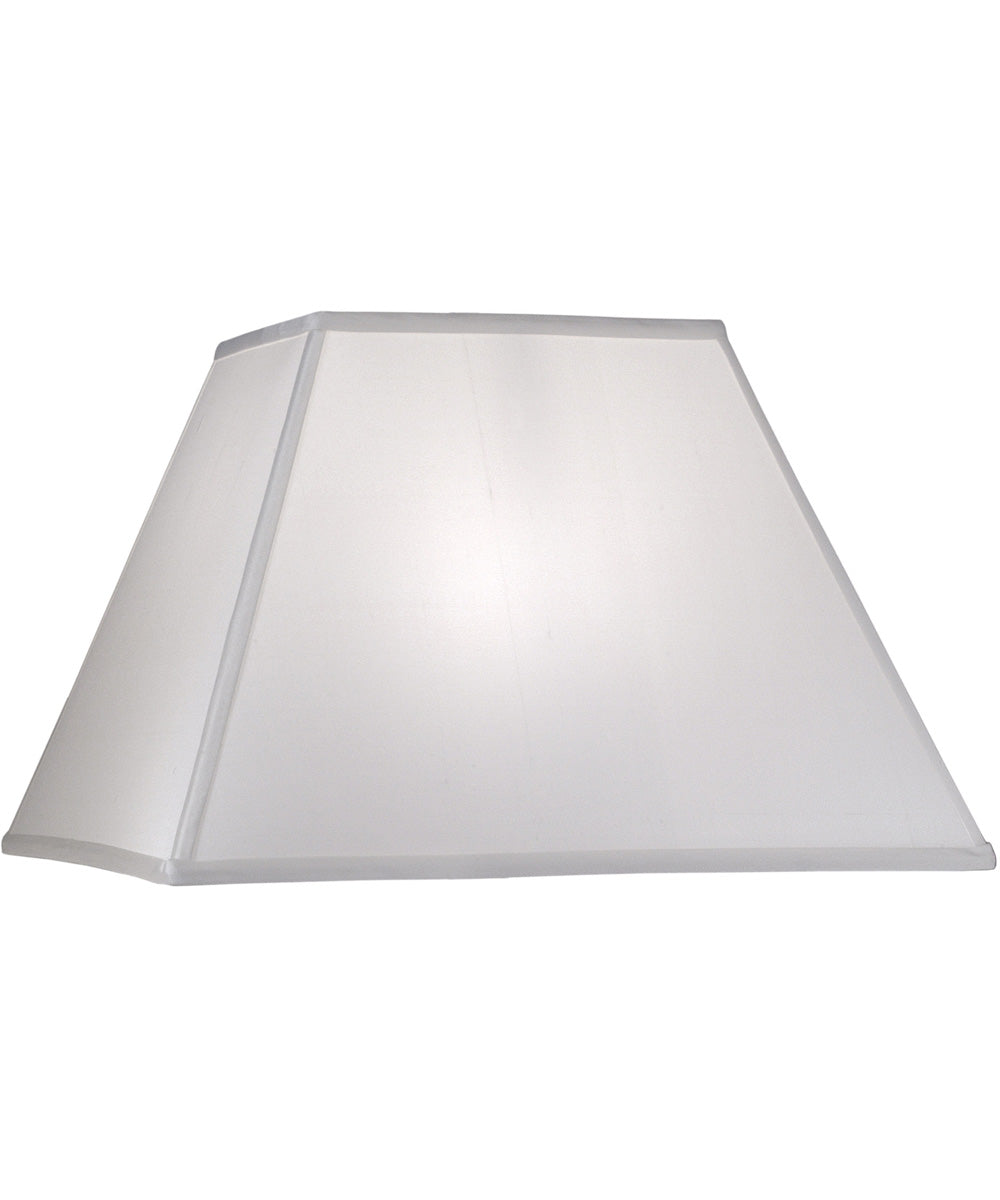 9x20x13 Off White Silk Shantung Tapered Square Hardback Lampshade
