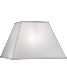 9x20x13 Off White Silk Shantung Tapered Square Hardback Lampshade