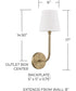 Dawson 1-Light Sconce Aged Brass