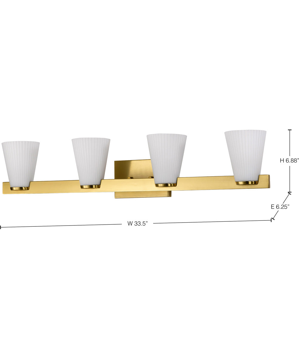 Royale 4-Light Vanity & Wall Burnished Brass