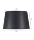 13x16x10 Black Opaque/Silver English Barrel Hardback Lampshade