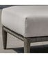 Borneo White Cushion Outdoor Ottoman