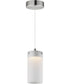 Highball Frosted LED Mini Pendant Satin Nickel