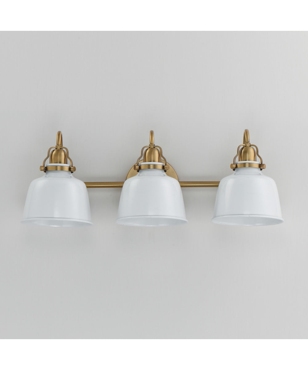 Hollis 3-Light Sconce Natural Aged Brass