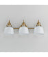 Hollis 3-Light Sconce Natural Aged Brass