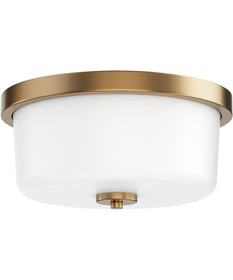 Fuller 2-Light Flush Mount Natural Aged Brass