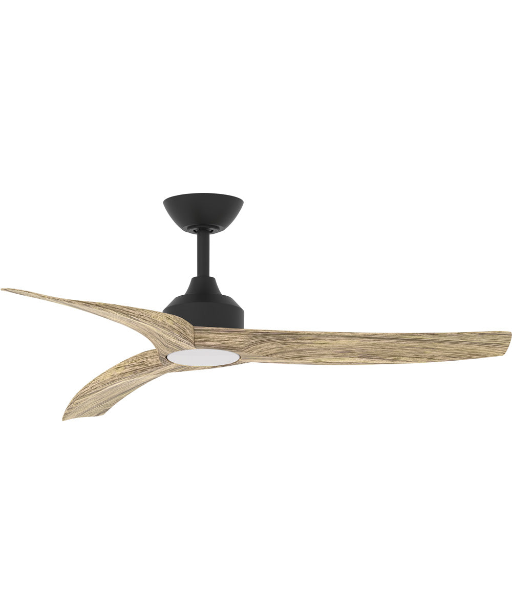 Drifter 52 inch Outdoor Fan w LED Black / Driftwood