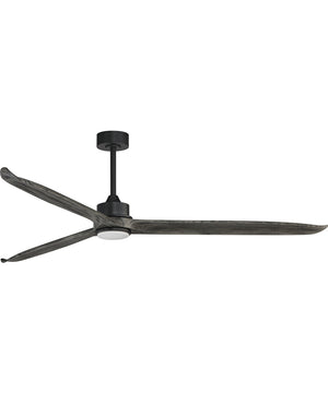 Woodwind 80 inch Solid Wood Blade Fan W LED Black