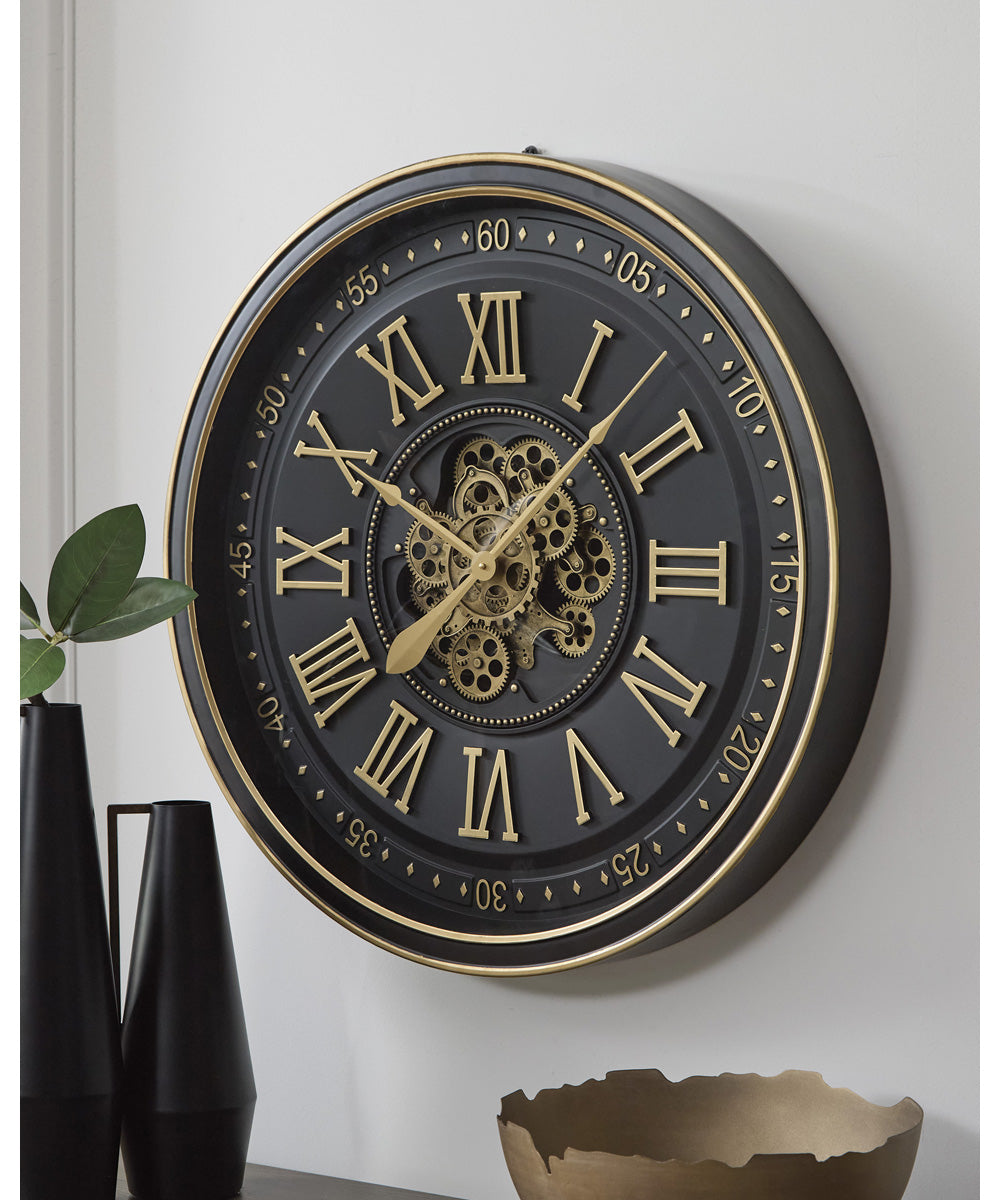 Dairton Wall Clock Black/Gold