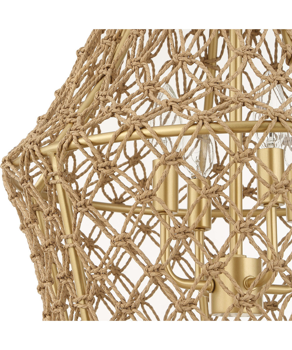 Macrame 4 Light Rope Pendant