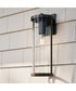Kagen Extra Large Outdoor Wall Light with Clear Glass Panels Matte Black