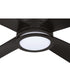 Rhett 52" 4-Blade Indoor/Outdoor Ceiling Fan Damp Rated 1-Light Fan Flat Black