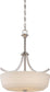 20"W Laguna 4-Light Pendant Brushed Nickel