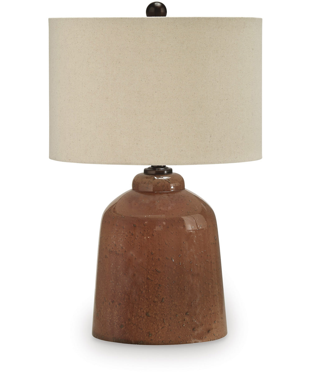 Aaleahya Glass Table Lamp Rust
