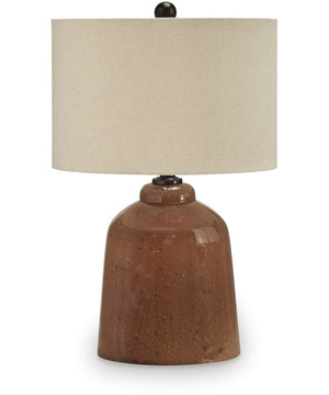 Aaleahya Glass Table Lamp Rust