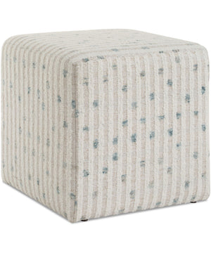 Joie White Chenille Ottoman