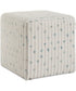Joie White Chenille Ottoman