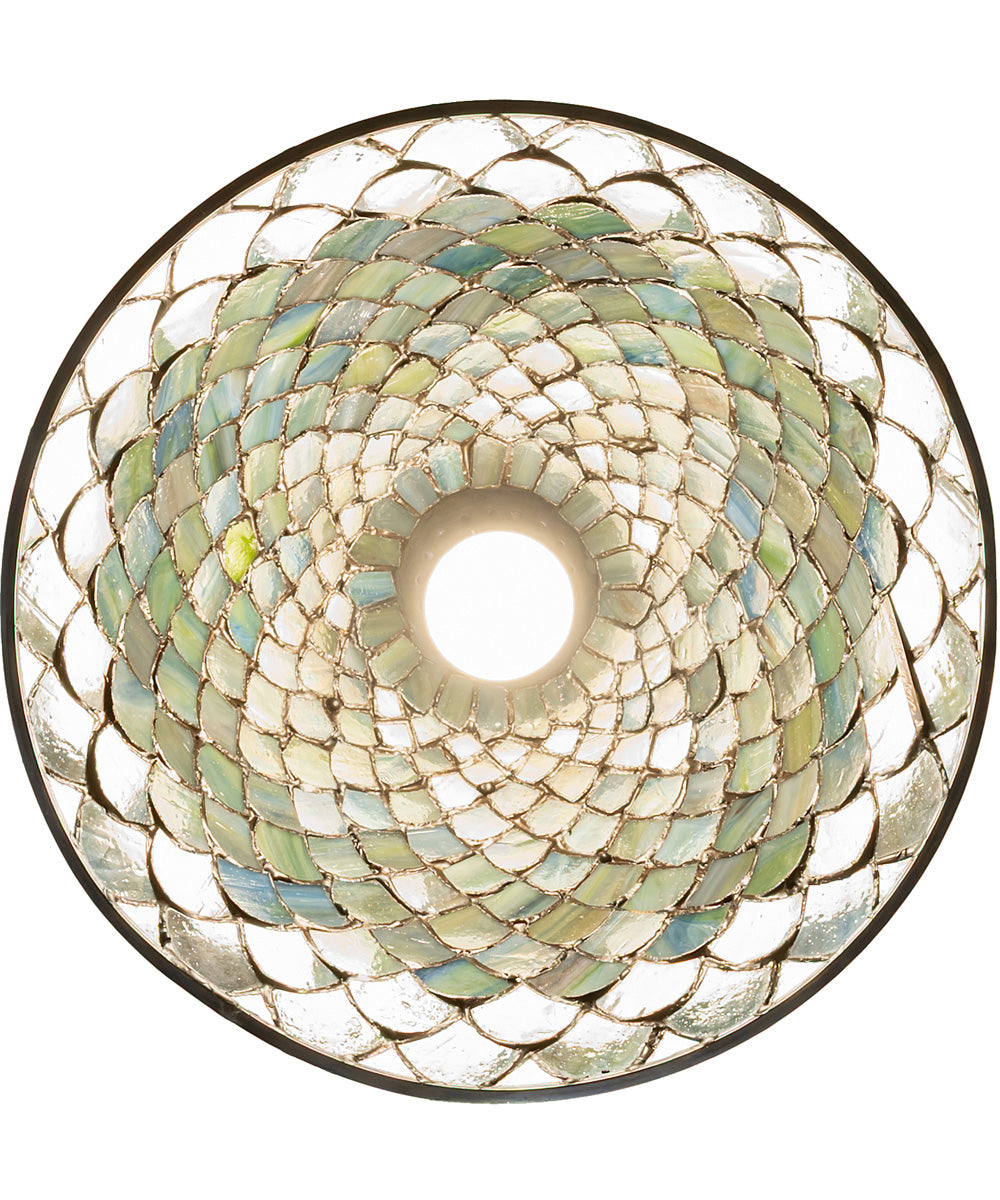 12" Wide Tiffany Fishscale Pendant