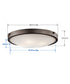 21"w Lytham 4-Light Flush Mount Olde Bronze Finish with Satin Etched White Glass Shade