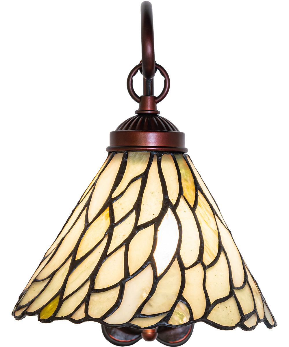8" Wide Willow Jadestone Wall Sconce