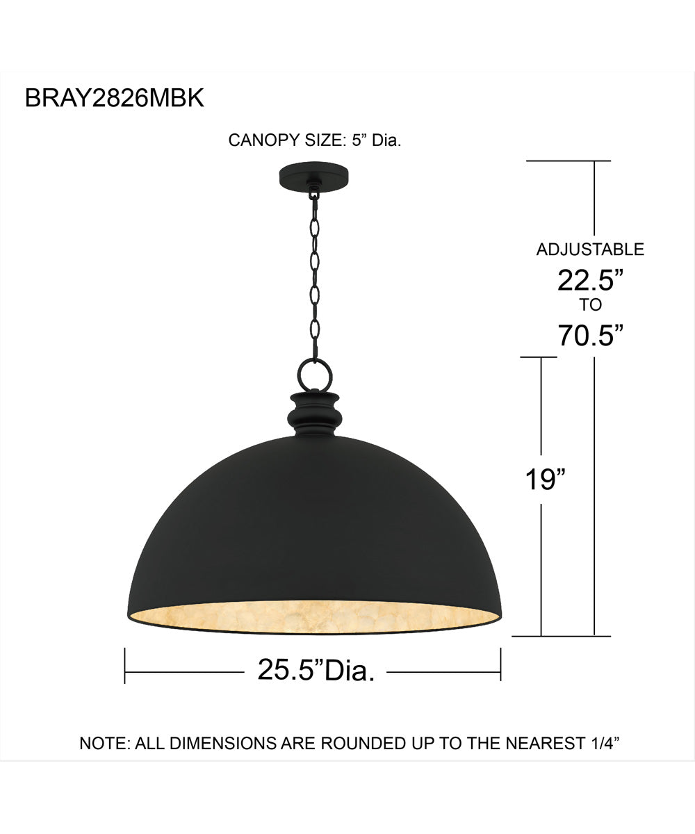 Braylon 1-light Pendant Matte Black