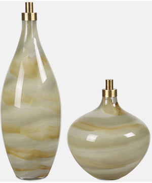 Cascade Glass Bottles Set of 2