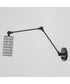 Shaka 1-Light Swing Arm Wall Sconce Black / White