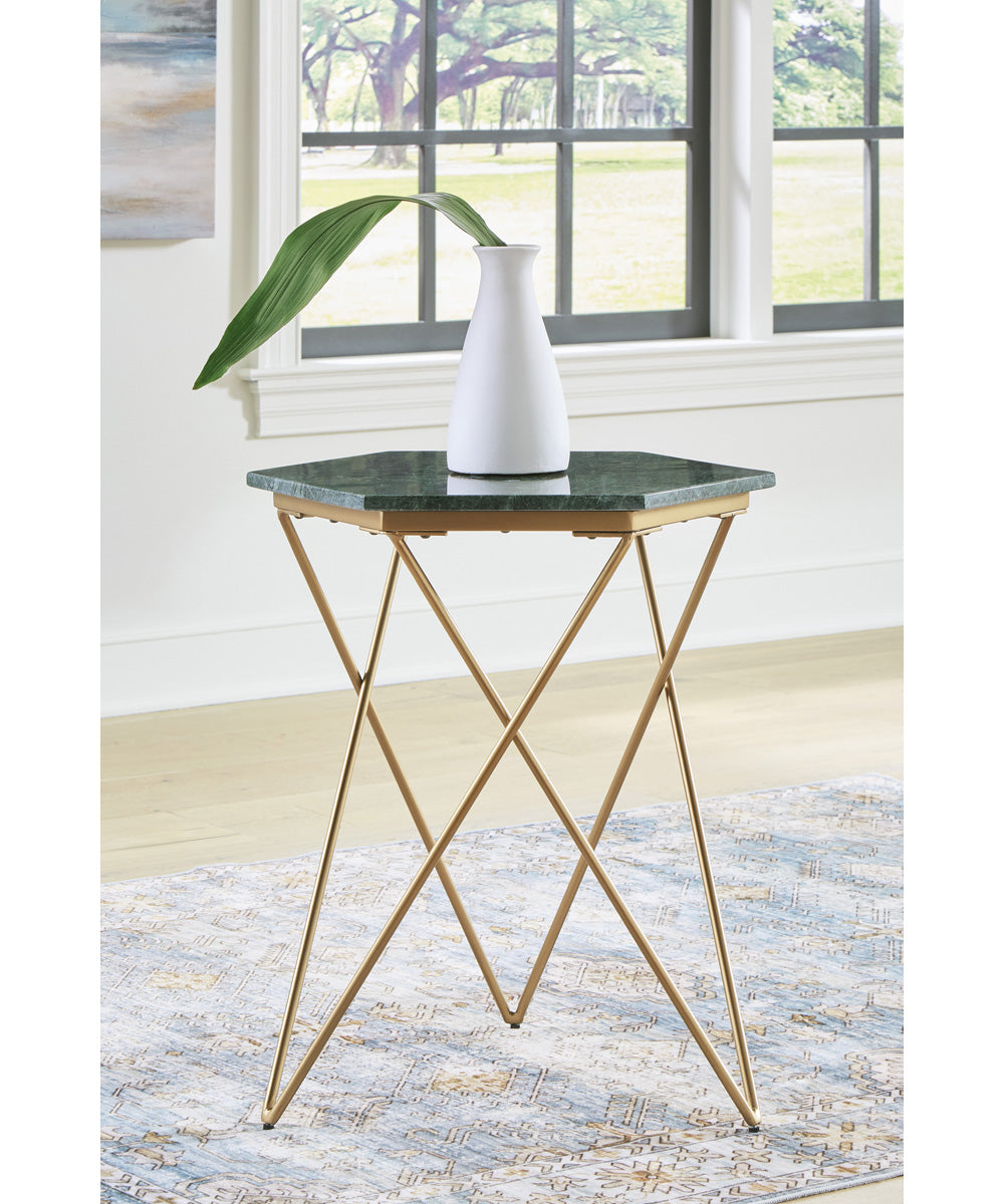 Engelton Accent Table Green/Gold