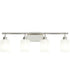 Reines 4-Light Bath Vanity with Opal Glass Shades Brushed Nickel