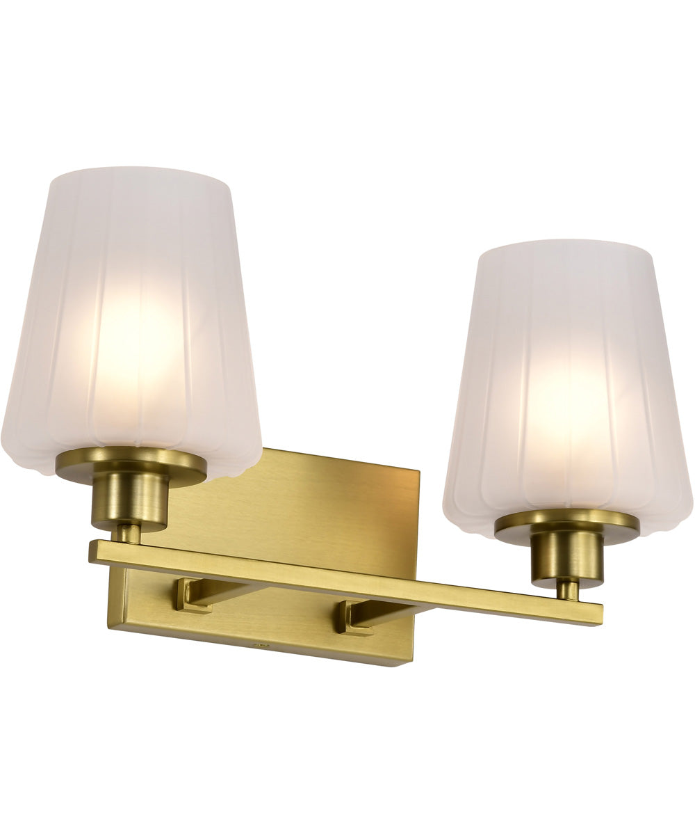 Lune 2-Light Vanity & Wall Vintage Brass