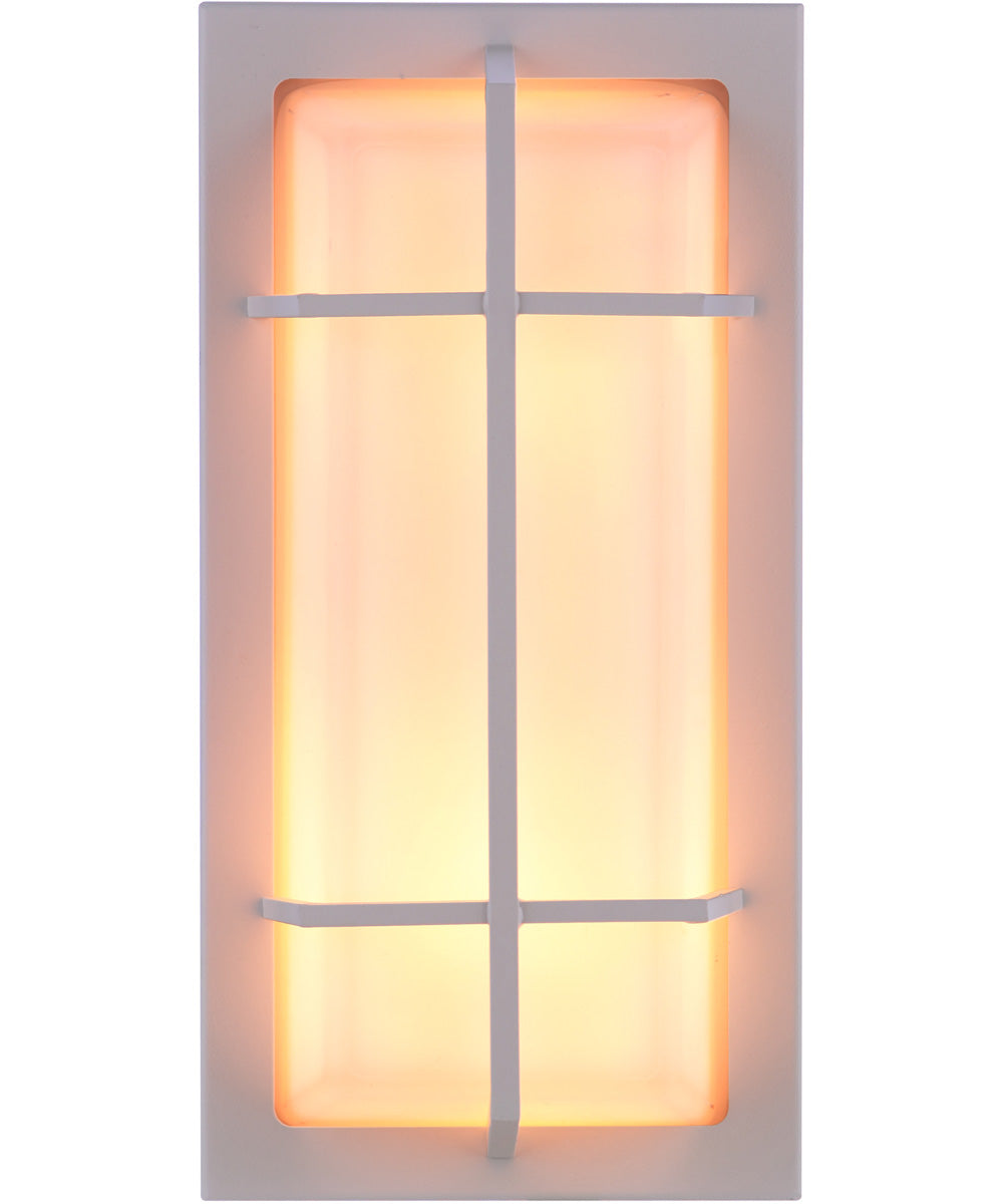 Bulkhead Rectangular 2-Light Outdoor Lighting Textured White