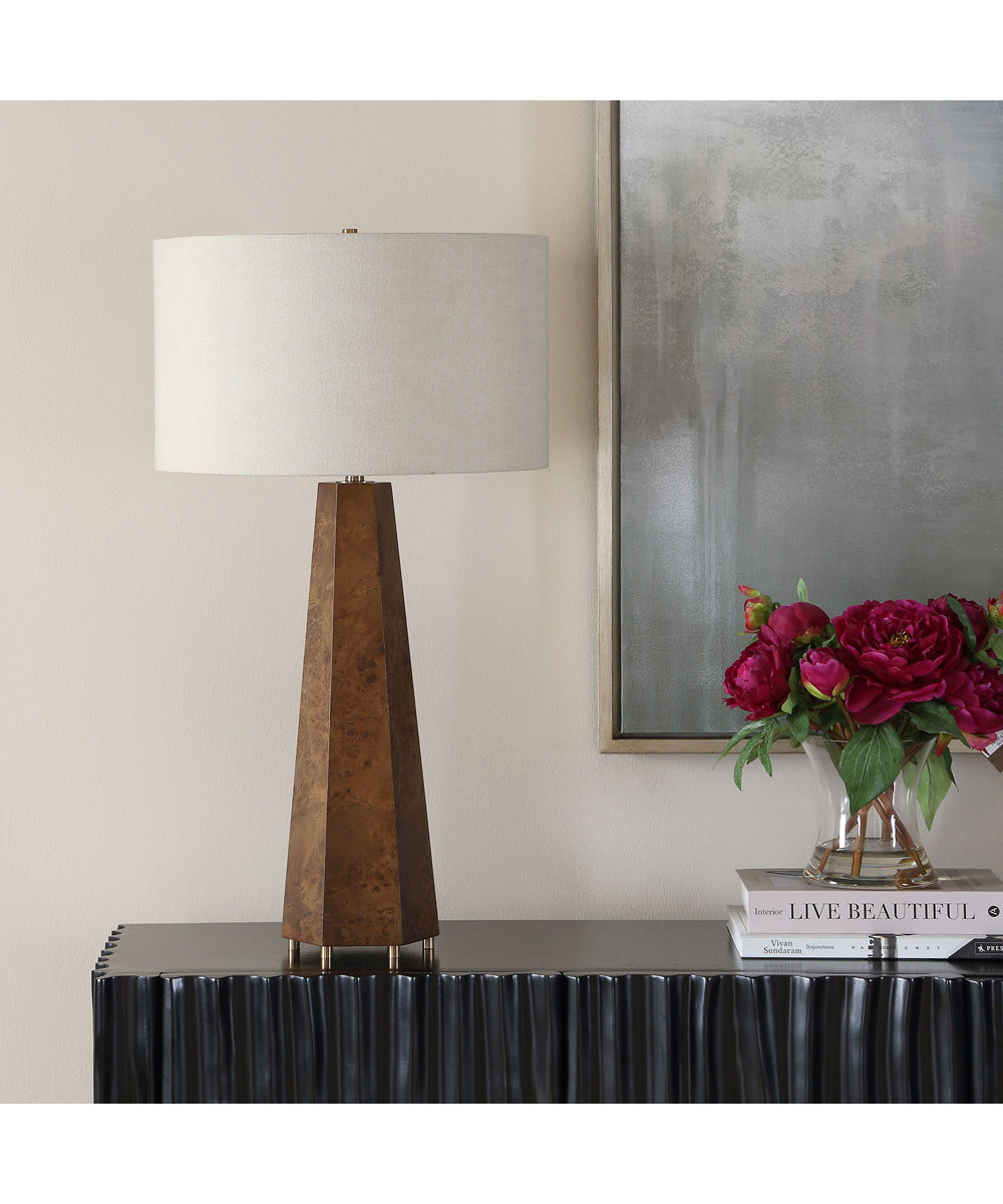 McCaffrey Tapered Burl Table Lamp