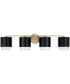 Weller 4-Light Vanity Matte Brass and Black