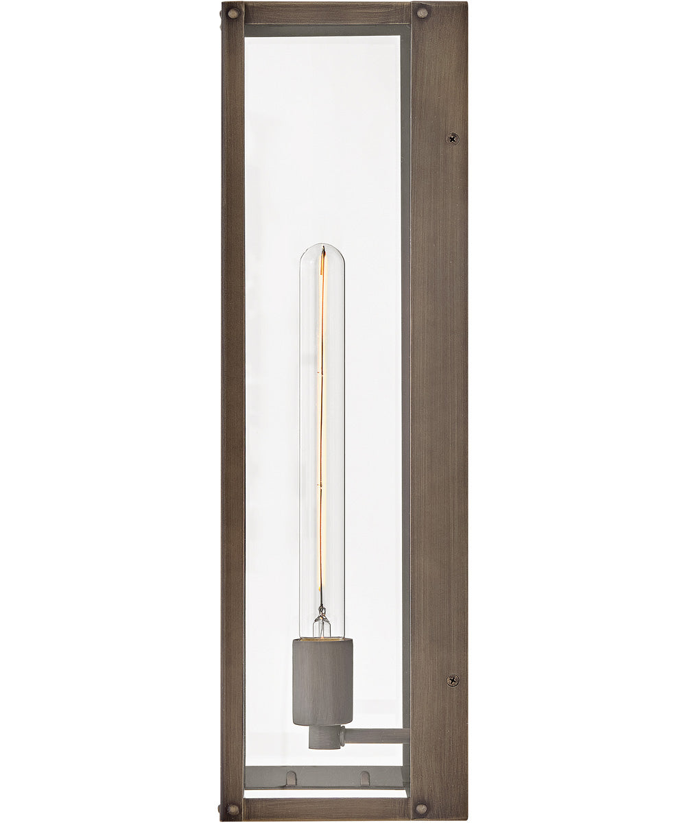 Max 1-Light Medium Wall Mount Lantern in Burnished Bronze