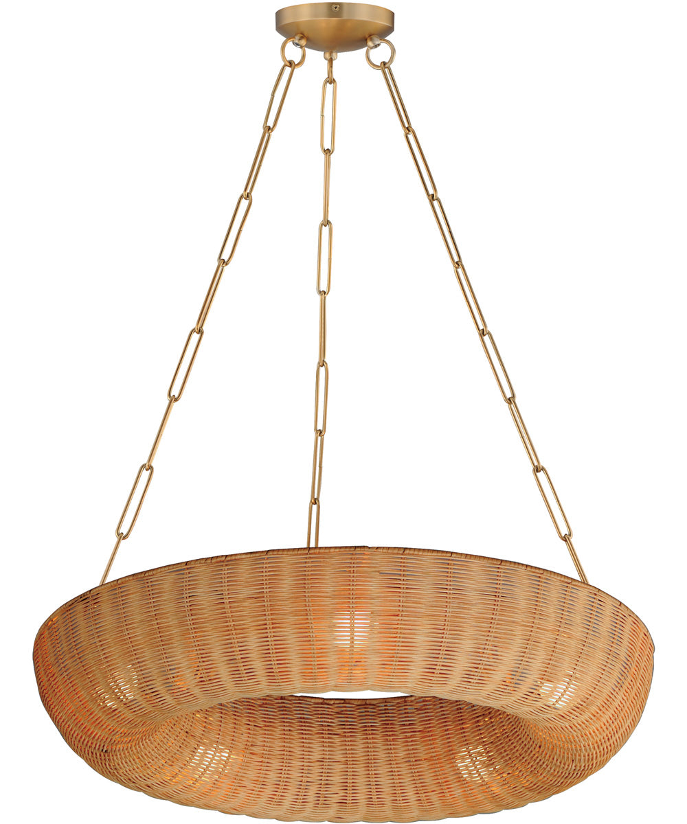 Bower 30 inch Pendant Natural Aged Brass