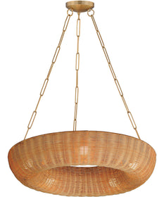 Bower 30 inch Pendant Natural Aged Brass