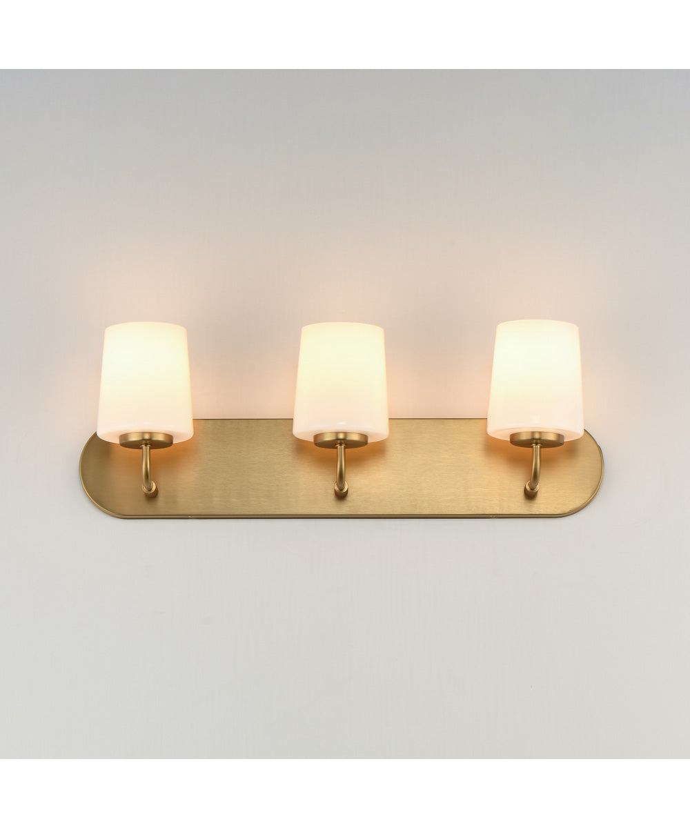 Durham 3-Light Strip Bath Vanity Natural Aged Brass