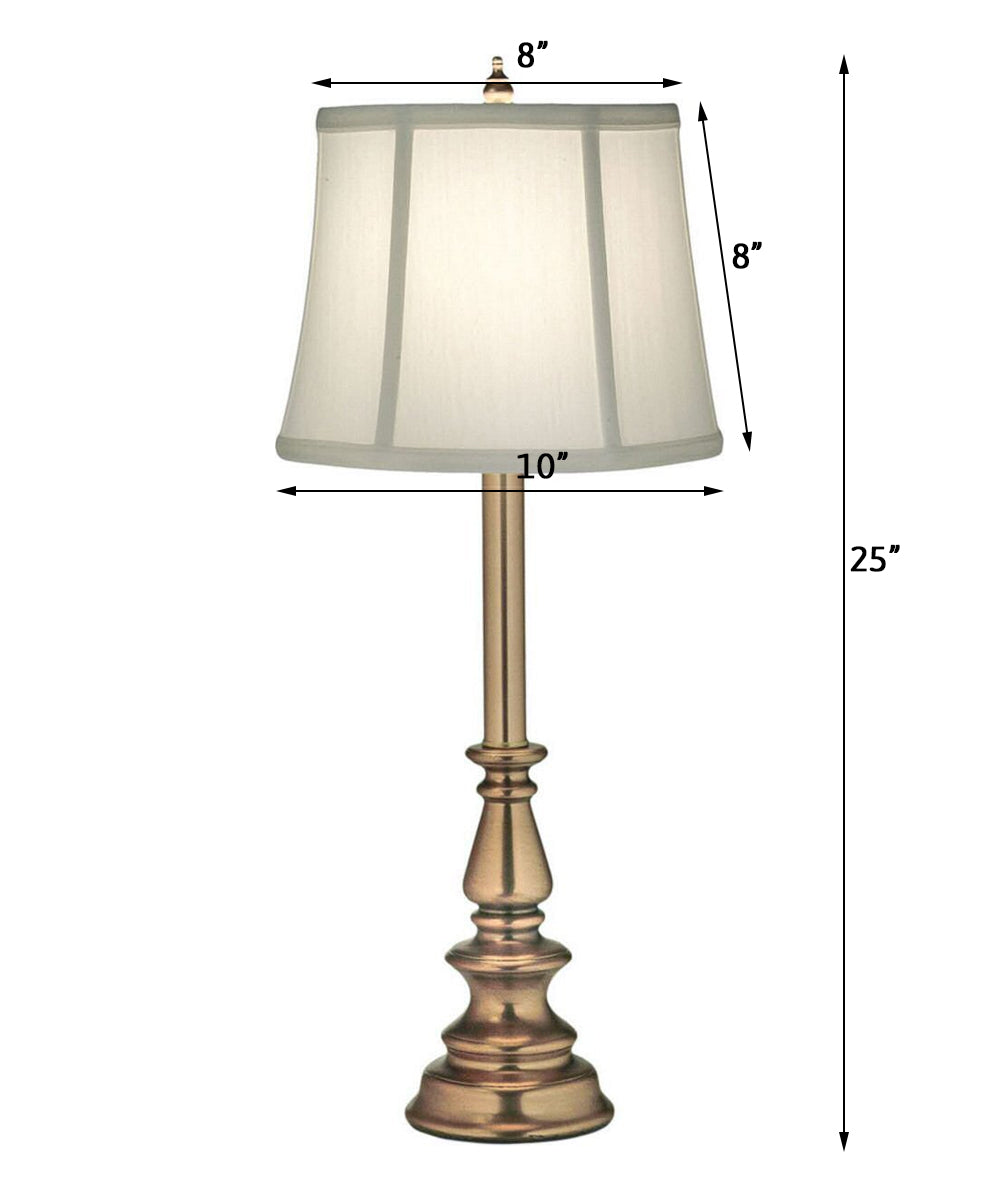 25"H Buffet Lamp Antique Brass
