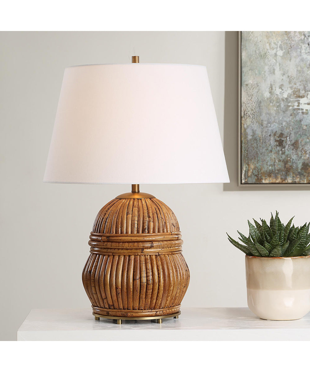 Reed Honey Rattan Table Lamp