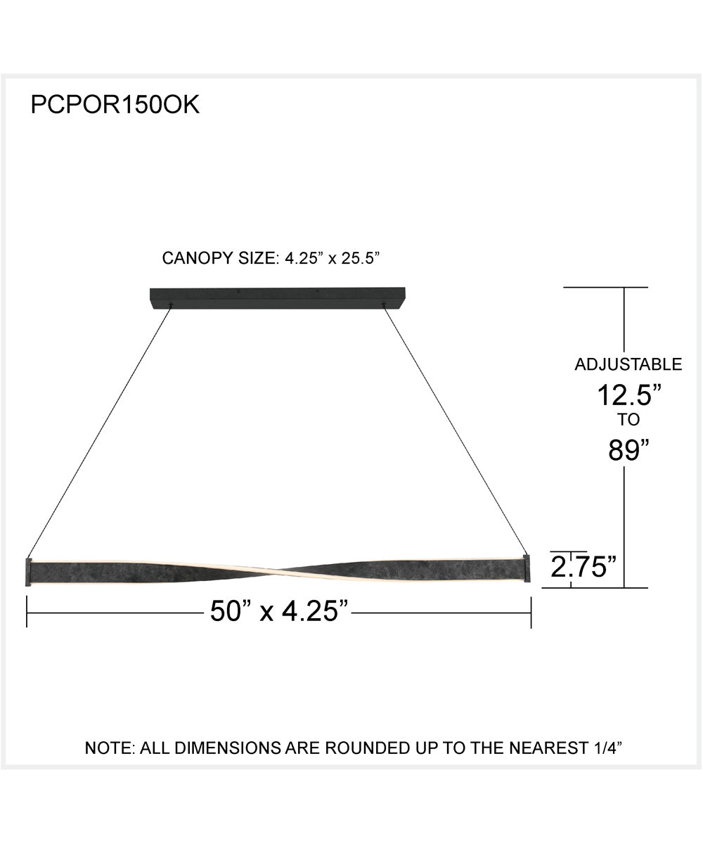 Porter Island Light Old Black Finish