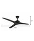60" Edge Coastal 3-Blade Indoor/Outdoor Ceiling Fan Midnight Black Finish with Remote